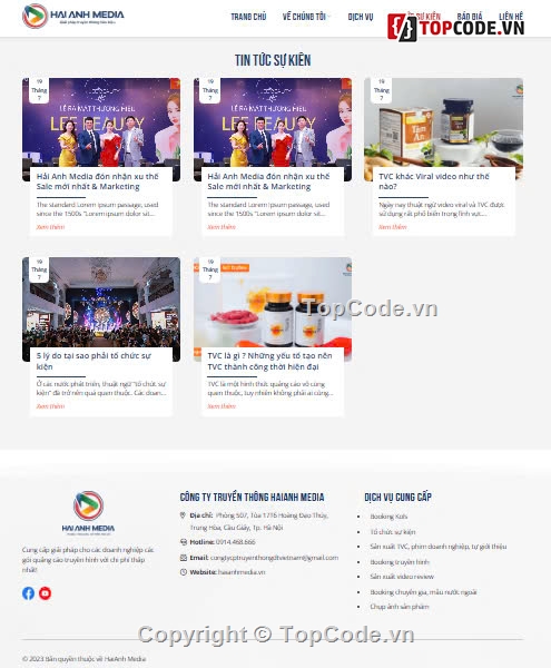 website giá rẻ,website tổ chức sự kiện,website truyền thông,truyền thông media,tổ chức sự kiện và truyền thông,Sharecode website Dịch vụ sự kiện